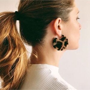 Machete Jewelry, Clare Fortune Earrings, Tortoiseshell Acetate